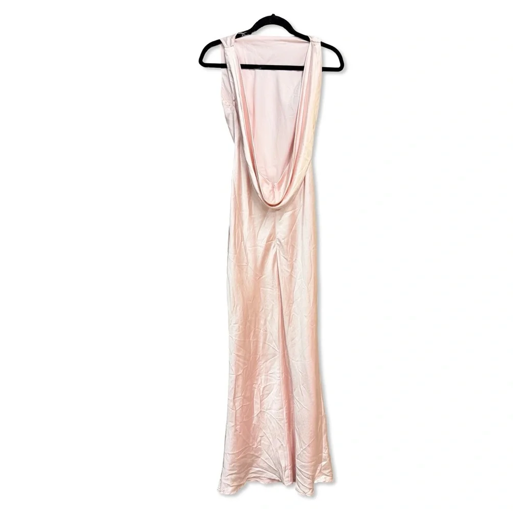 Runaway the Label Raelyn Maxi Dress satin draped Soft Pink gown Revolve XS - Picture 7 of 12